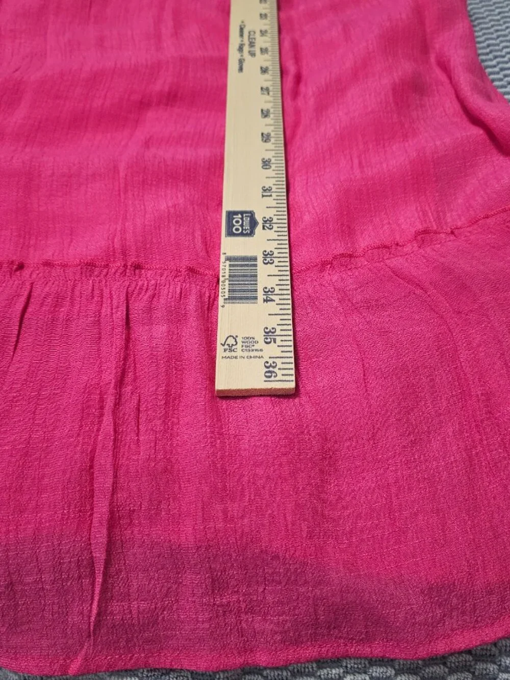 Mlle Gabrielle Fuchsia Pink Eyelet Embroidered Arm Maxi Peasant Dress - Size 2XL - Picture 6 of 6